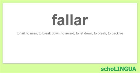 fallar conjugation|conjugate for fallar.